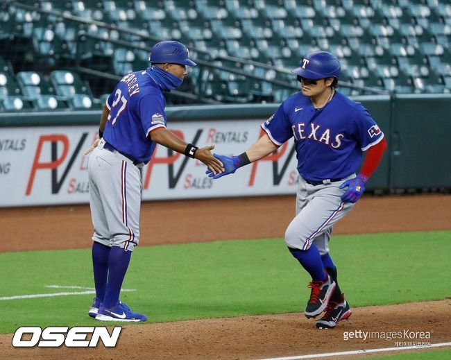 [사진] 텍사스 시절 추신수. ⓒGettyimages(무단전재 및 재배포 금지)