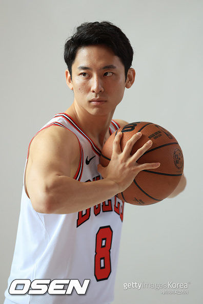 CHICAGO, ILLINOIS - SEPTEMBER 29: Yuki Kawamura #8 of the Chicago Bulls poses for a photo during the Chicago Bulls Media Day at the United Center on September 29, 2025 in Chicago, Illinois. NOTE TO USER: User expressly acknowledges and agrees that, by downloading and or using this photograph, User is consenting to the terms and conditions of the Getty Images License Agreement. (Photo by Justin Casterline/Getty Images)