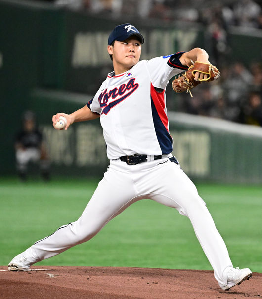 [OSEN=조은정 기자] 야구 대표팀 정우주. 2025.11.16 /cej@osen.co.kr