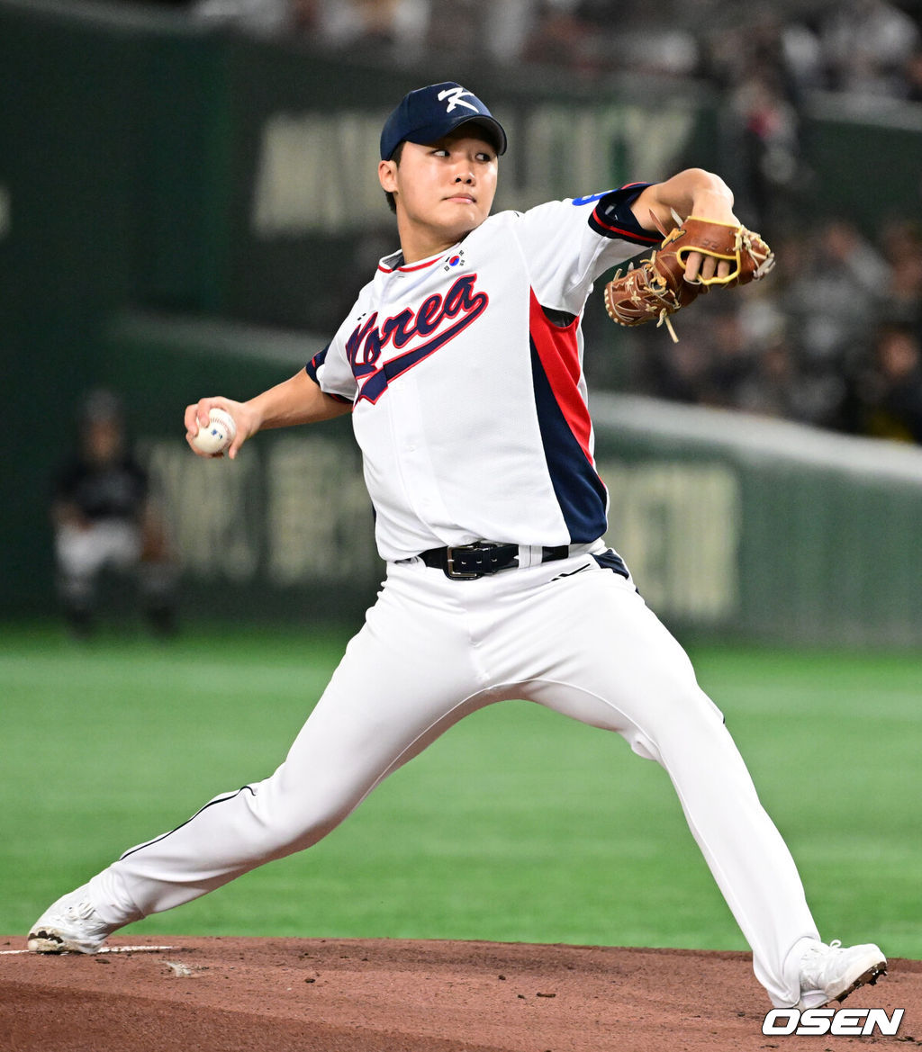 야구 대표팀 정우주. 2025.11.16 /cej@osen.co.kr