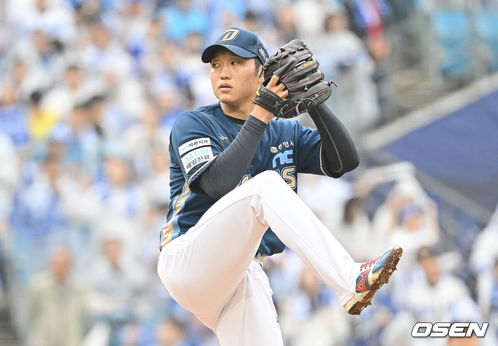 6일 대구 삼성라이온즈파크에서 2025 신한 SOL뱅크 KBO 와일드카드 결정전 삼성 라이온즈와 NC 다이노스의 경기가 열렸다. 홈팀 삼성은 후라도가 방문팀 NC는 구창모가 선발 투수로 출전했다.NC 다이노스 선발투수 구창모가 역투하고 있다. 2025.10.06 / foto0307@osen.co.kr