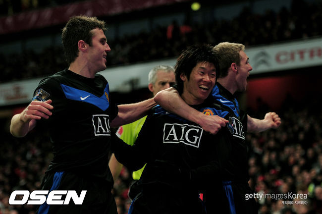 [사진] 마이클 캐릭, 박지성, 대런 플레처 / ⓒGettyimages(무단전재 및 재배포 금지)