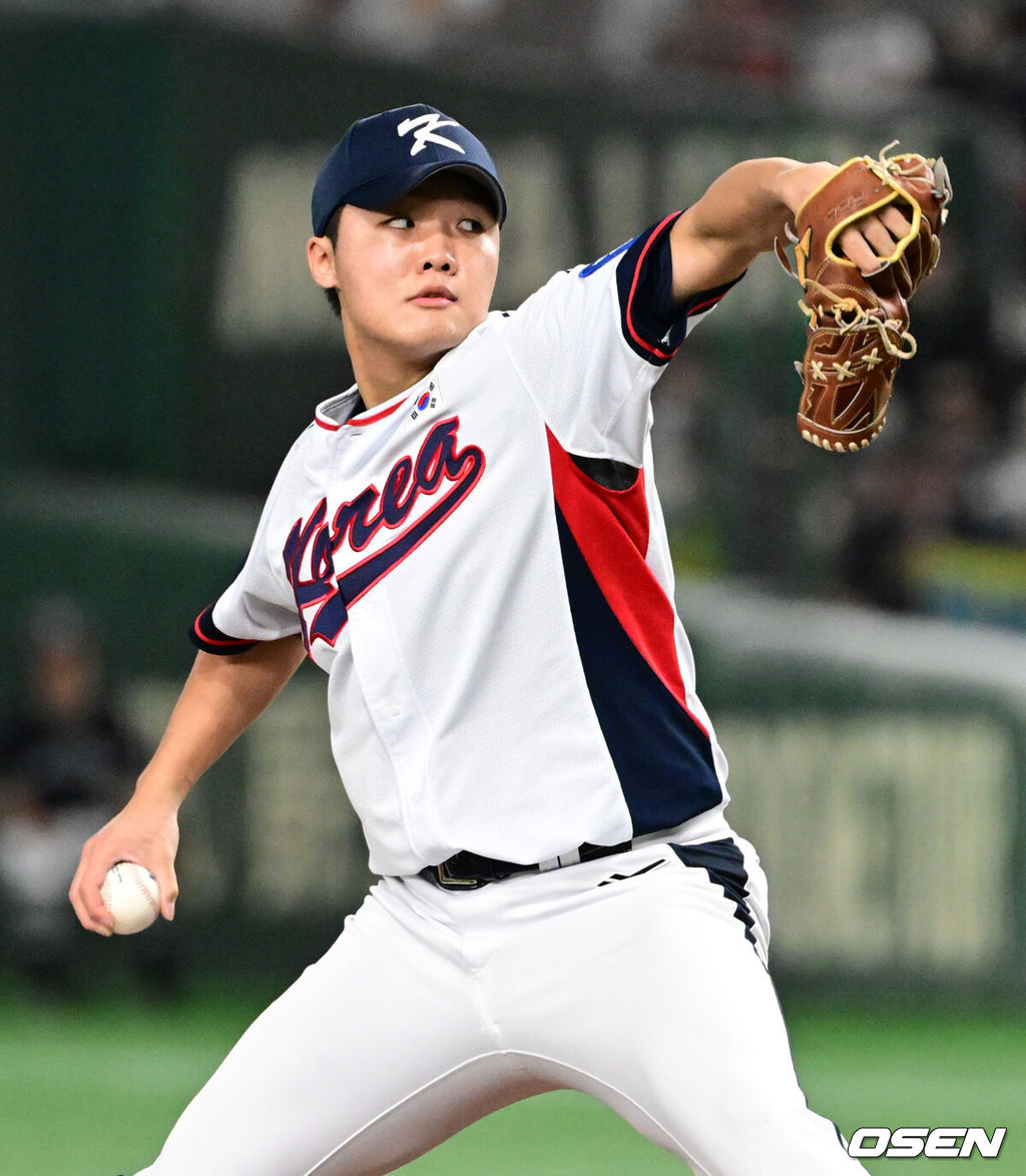 야구 대표팀 정우주. 2025.11.16 /cej@osen.co.kr