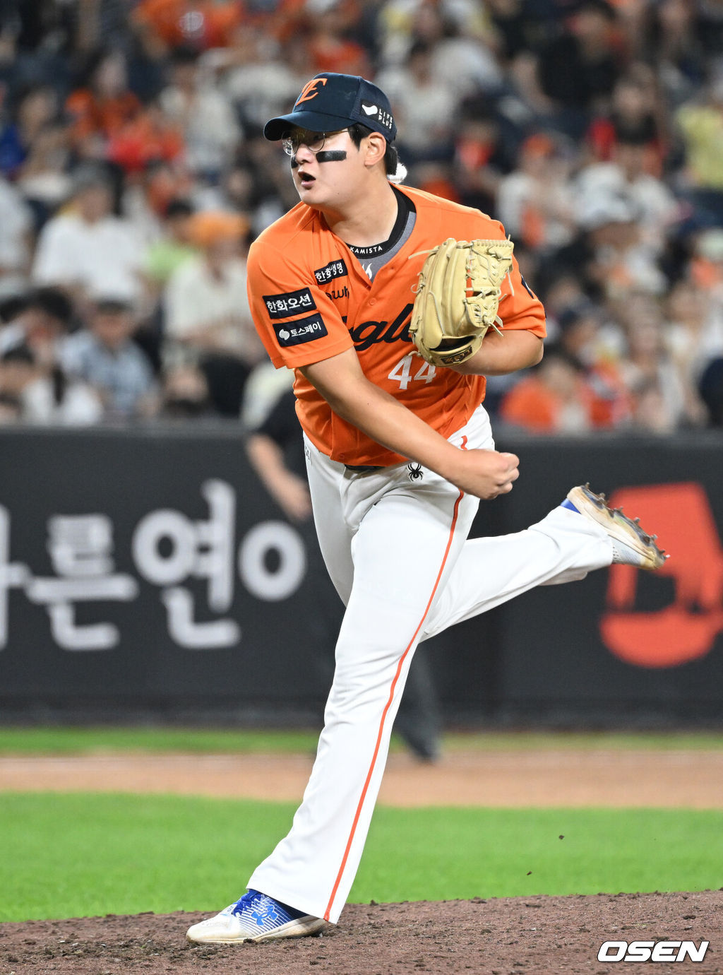 13일 오후 대전 한화생명볼파크에서 2025 신한 SOL Bank KBO리그 한화 이글스와 키움 히어로즈의 경기가 열렸다.한화는 폰세, 키움은 하영민을 선발 투수로 내세웠다.9회초 2사에서 한화 김서현이 역투하고 있다. 2025.09.13 /sunday@osen.co.kr