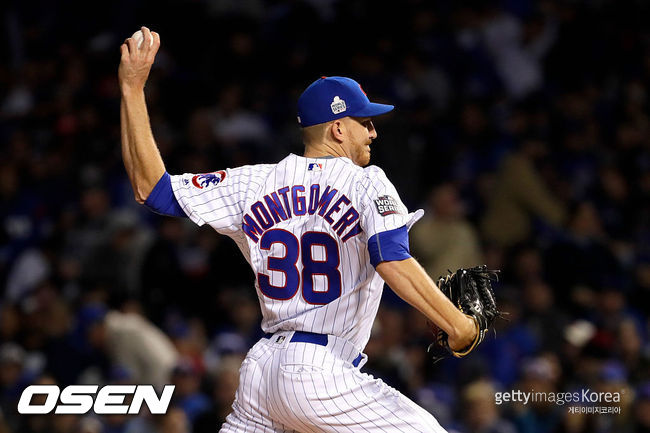 [사진] 시카고 컵스 시절 마이크 몽고메리 ⓒGettyimages(무단전재 및 재배포 금지)