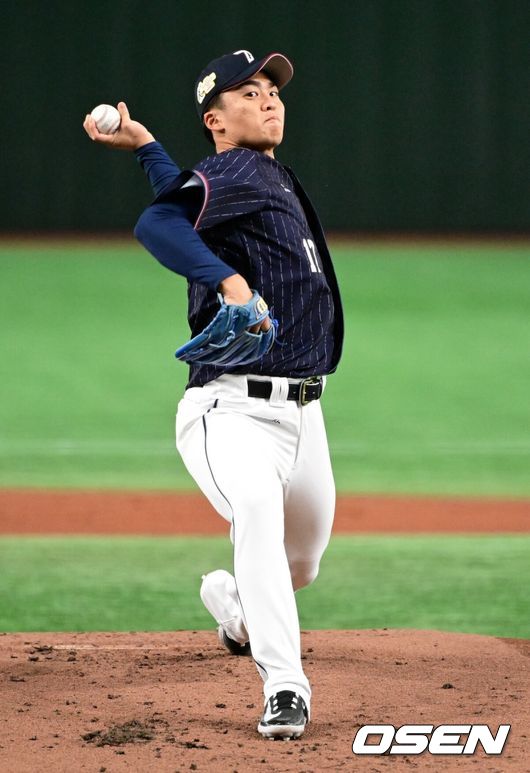 1회말 대만 선발 왕옌청이 역투하고 있다. 2023.11.18 / jpnews.osen.co.kr