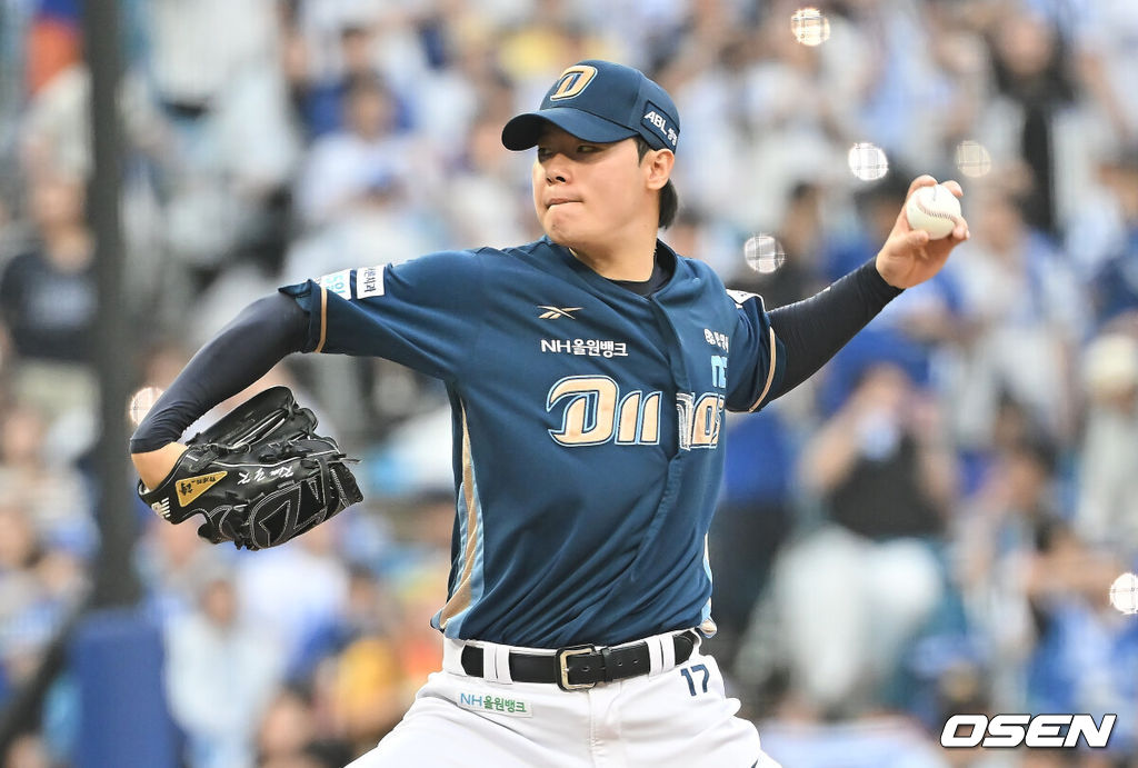 6일 대구 삼성라이온즈파크에서 2025 신한 SOL뱅크 KBO 와일드카드 결정전 삼성 라이온즈와 NC 다이노스의 경기가 열렸다. 홈팀 삼성은 후라도가 방문팀 NC는 구창모가 선발 투수로 출전했다.NC 다이노스 김영규가 역투하고 있다. 2025.10.06 / foto0307@osen.co.kr