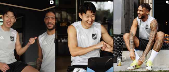 [사진] 손흥민과 부앙가 / LAFC 소셜 미디어 계정