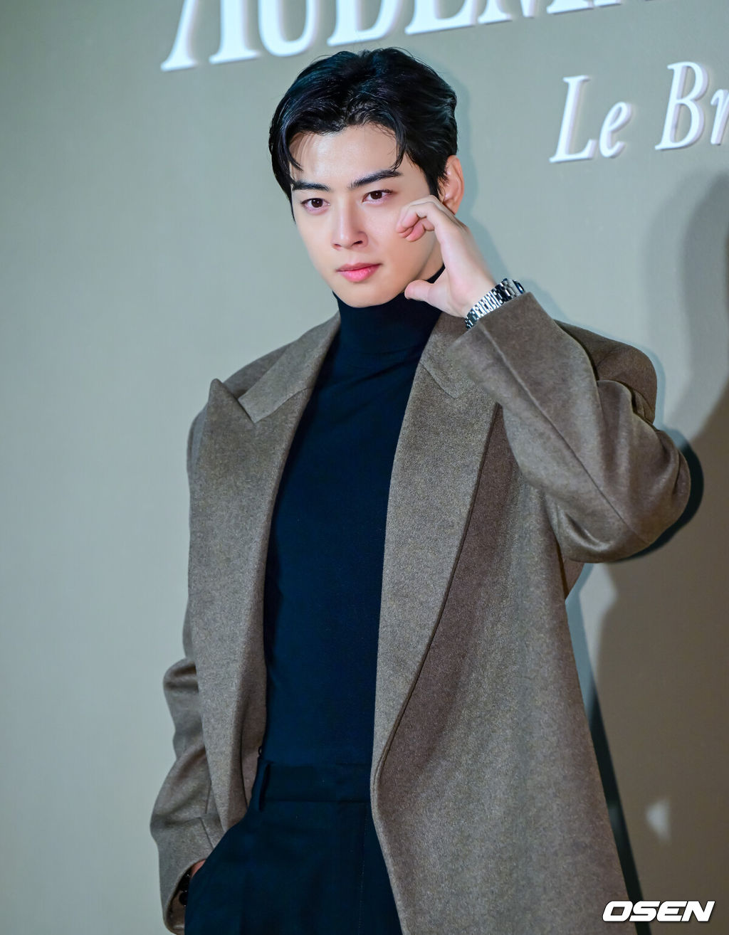 22일 오후 서울 성동구 성수동의 한 매장에서 스위스 고급 시계 제조사 포토행사가 열렸다.이날 방탄소년단 제이홉, 배우 차은우, 박신혜, 지진희, 모델 아이린, 셰프 안성재가 참석했다.배우 차은우가 포토타임을 하고 있다. 2024.11.22 / jpnews@osen.co.kr