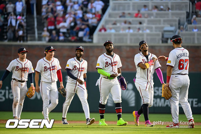 [사진] 애틀랜타 선수들. ⓒGettyimages(무단전재 및 재배포 금지)