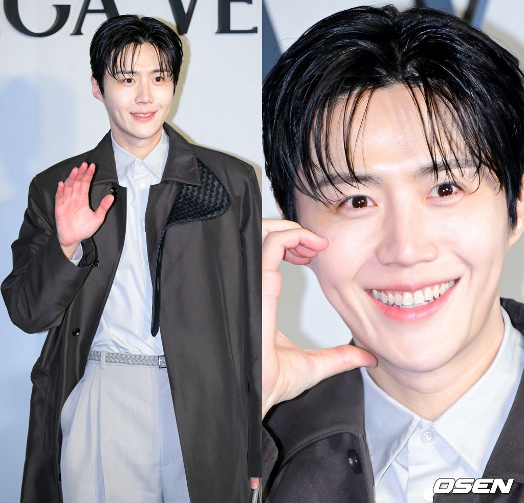 한 이탈리안 럭셔리 브랜드의 2026 여름 프라이빗 뷰 포토콜 행사가 28일 서울 성동구 에스팩토리에서 열렸다. 배우 김선호가 포즈를 취하고 있다. 2026.01.28 /cej@osen.co.kr