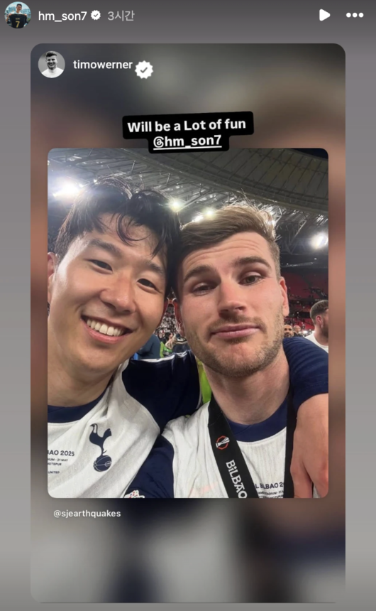 [사진] 손흥민 소셜 미디어 계정