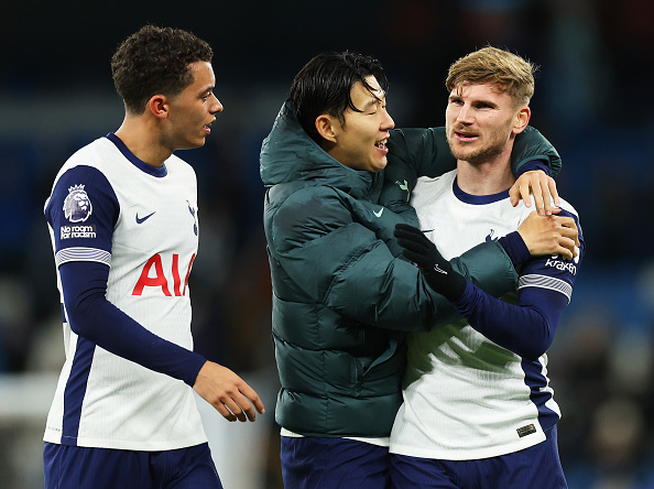 [사진] 토트넘 시절 (가운데) 손흥민과 (오른쪽) 티모 베르너ⓒGettyimages(무단전재 및 재배포 금지)