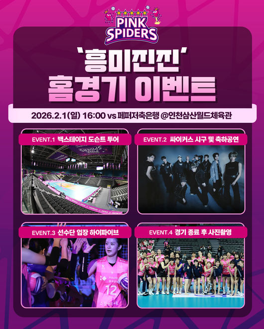 흥국생명 핑크스파이더스 제공