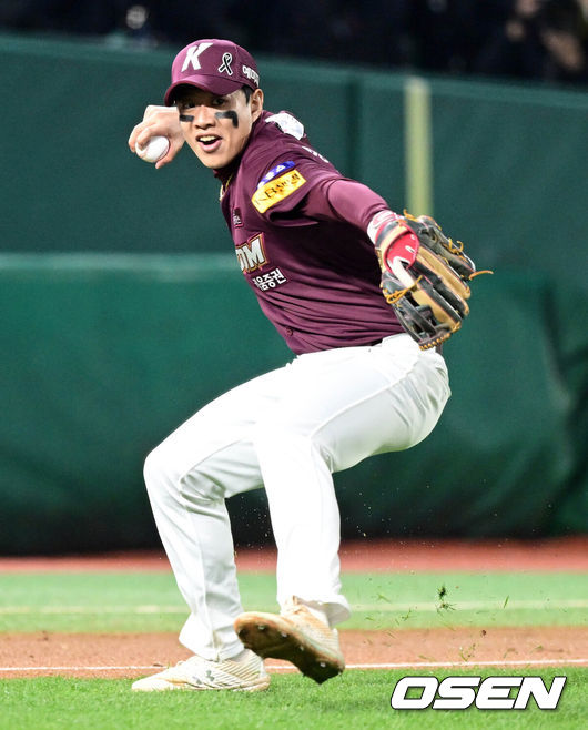 키움 히어로즈 시절 송성문. /OSEN DB