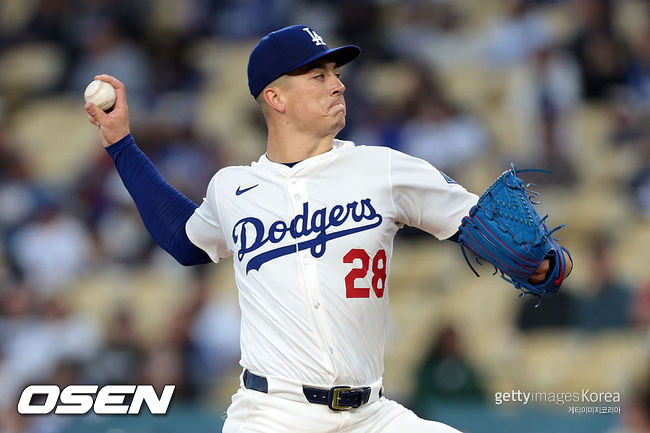 [사진] 다저스 투수 바비 밀러. ⓒGettyimages(무단전재 및 재배포 금지)