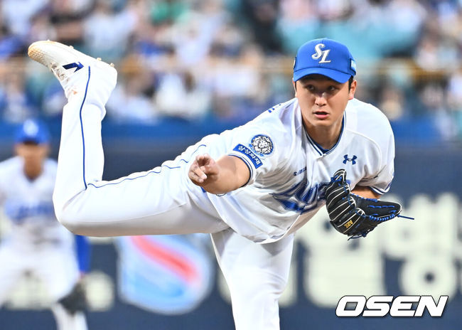 [OSEN=대구, 이석우 기자] 삼성 라이온즈 최원태 077 2025.03.25 / foto0307@osen.co.kr