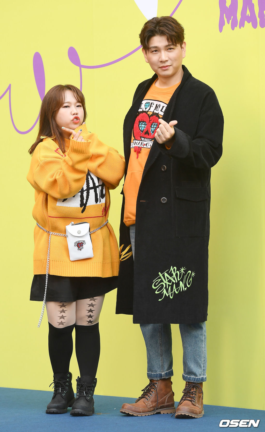 19일 서울 중구 동대문디자인플라자에서 '2020 S/S 서울패션위크 - 그라피스트 만지 컬렉션 포토월행사가 진행됐다.홍현희, 제이쓴 부부가 포토타임을 갖고 있다. /youngrae@osen.co.kr