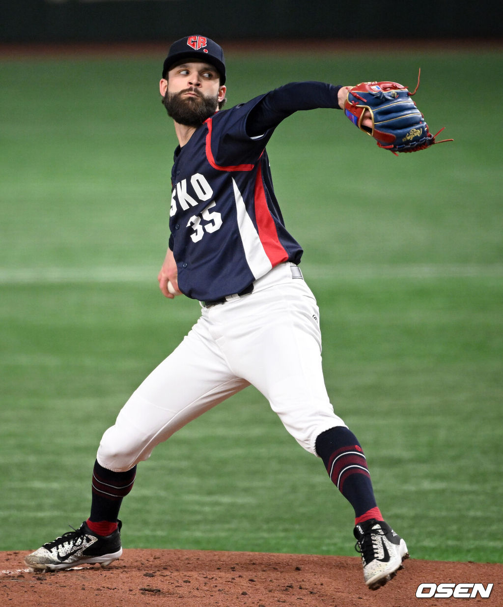 11일 도쿄 도쿄돔에서 2023 WBC(월드베이스볼클래식) 일본과 체코의 경기가 벌어졌다.체코 선발 사토리아가 역투하고 있다.2023.03.11/spjj@osen.co.kr