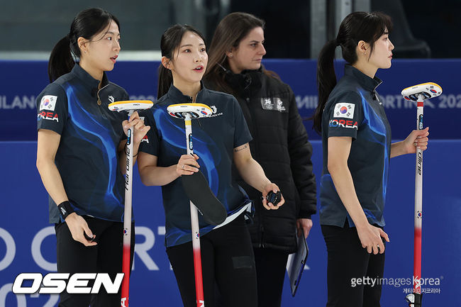 [사진] 한국 여자 컬링 팀. ⓒGettyimages(무단전재 및 재배포 금지)