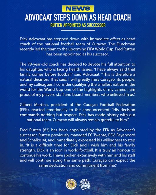 [사진] 퀴라소축구협회 SNS