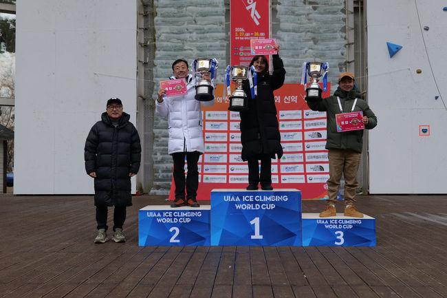 신운선(경기, 애스트로맨)이 전국동계체육대회 아이스클라이밍이 정식종목으로 채택된 이후 3년 연속 1위를 차지했다고 밝혔다. / 대한산악연맹