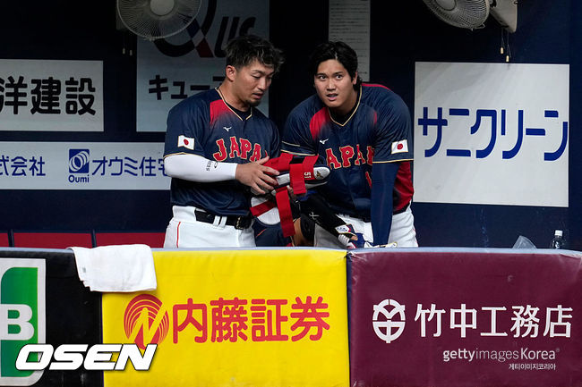 [사진] 일본 대표팀 오타니 쇼헤이와 스즈키 세이야. ⓒGettyimages(무단전재 및 재배포 금지)