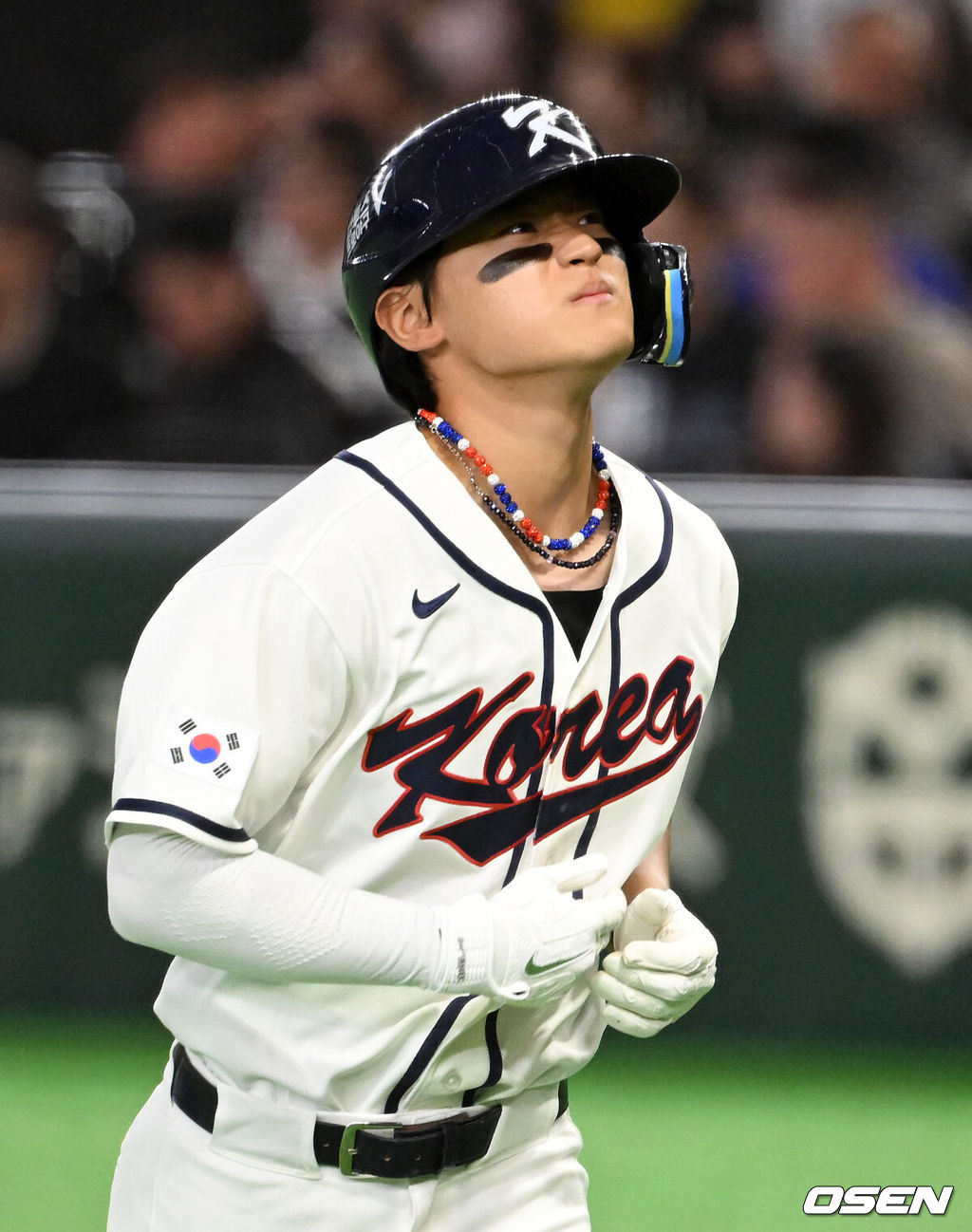 8일 일본 도쿄돔에서 2026 월드베이스볼클래식(WBC) 1라운드 C조 조별리그 대한민국과 대만의 경기가 열렸다.한국은 전날(7일) 일본과의 경기에서 6-8로 석패했다. 앞서 체코전을 11-4로 잡았던 한국은 1승1패를 마크하게 됐고, 남은 대만전과 호주전에 사활을 걸어야 한다.4회말 무사에서 한국 김도영이 우익수 플라이로 물러나며 아쉬워하고 있다. 2026.03.08 /spjj@osen.co.kr