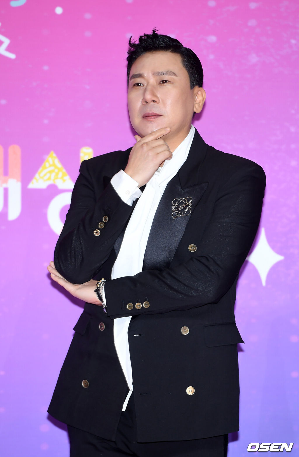 28일 오후 서울 마포구 SBS 프리즘타워 로비에서 진행된 '2018 SBS 연예대상' 포토월 행사에서 이상민이 포토타임을 갖고 있다./ rumi@osen.co.kr