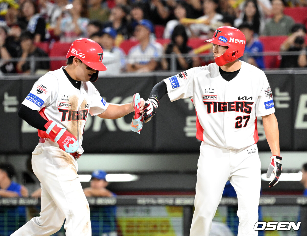 KIA 윤도현과 김호령./OSEN DB