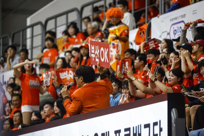 OK저축은행 읏맨 프로배구단은 15일 "부산 강서실내체육관에서 열릴 2025-2026시즌 V-리그 남자부 6라운드 대한항공과 올 시즌 마지막 홈경기가 4067석 매진됐다"고 밝혔다. / OK저축은행