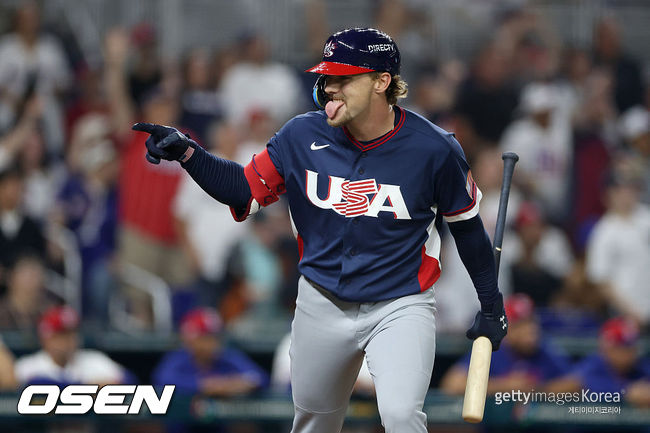 [사진] 미국 야구 대표팀 거너 핸더슨. ⓒGettyimages(무단전재 및 재배포 금지)