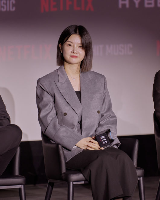 Nicole Kim at BTS The Comeback Live | Arirang at Gwanghwamun Square on March 21st in Seoul, Korea. Cr. Ji Sang Chung/Netflix © 2026