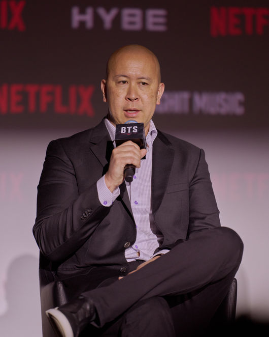 Brandon Riegg at BTS The Comeback Live | Arirang at Gwanghwamun Square on March 21st in Seoul, Korea. Cr. Ji Sang Chung/Netflix © 2026