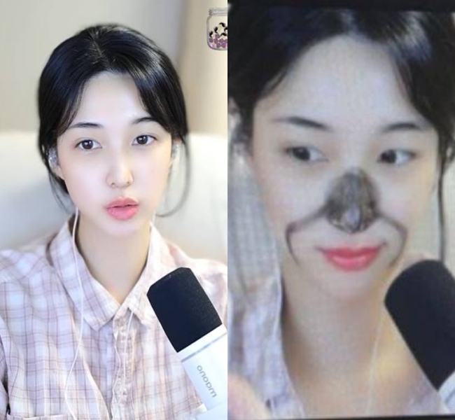 [사진]율희 라이브 방송화면 캡처.