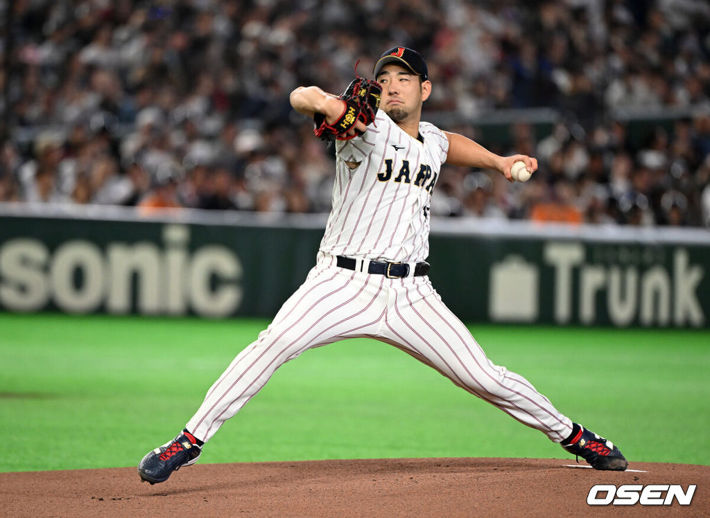 7일 일본 도쿄돔에서 2026 월드베이스볼클래식(WBC) 조별리그 C조 대한민국과 일본의 경기가 열렸다. 1회초 일본 기쿠치가 역투하고 있다. 2026.03.07 /spjj@osen.co.kr