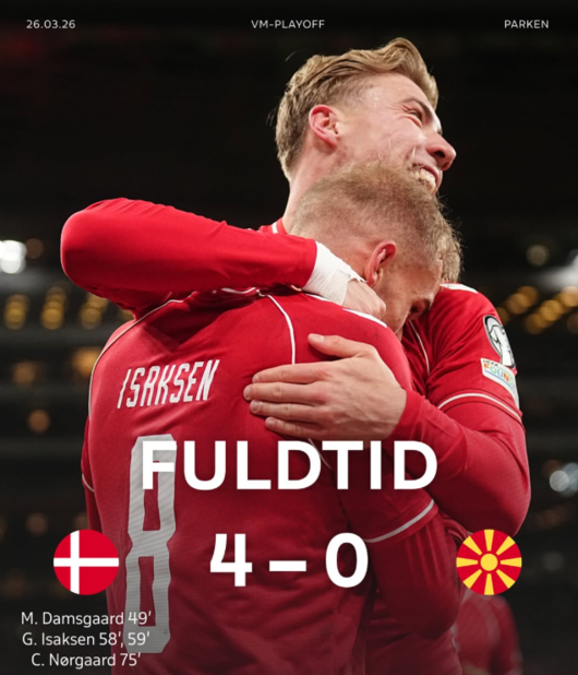 [사진] 덴마크 대표팀 공식 소셜 미디