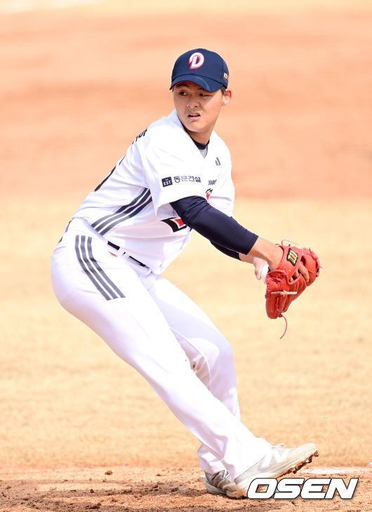 [OSEN=최규한 기자] 두산 이교훈. 2026.03.12 / dreamer@osen.co.kr