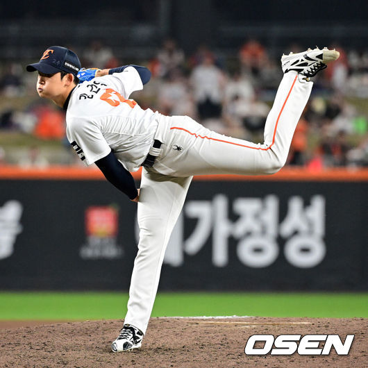 [OSEN=지형준 기자] 한화 강건우. 2026.04.15 /jpnews@osen.co.kr
