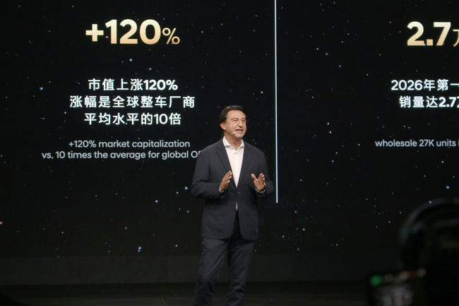 2030년까지 연간 50만 대 판매 목표를 발표하고 있는 호세 무뇨스 사장. /한국자동차전문기자협회 공동취재단