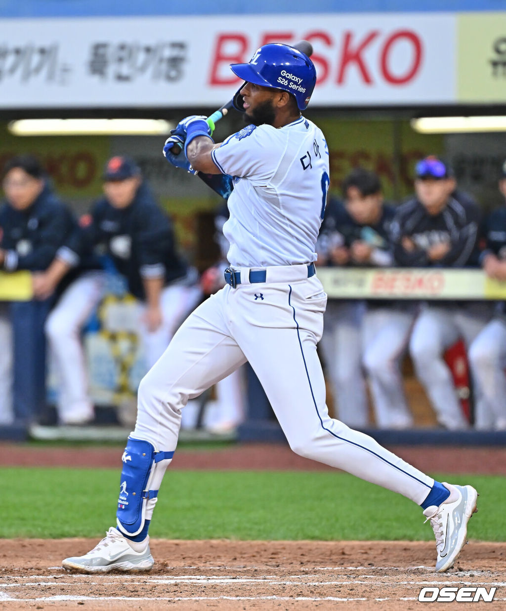 1일 대구삼성라이온즈파크에서 2026 신한 SOL KBO 리그 삼성 라이온즈와 한화 이글스의 경기가 열렸다. 홈팀 삼성은 원태인이, 방문팀 한화는 에르난데스가 선발 출전했다. 삼성 라이온즈 디아즈가 6회말 1사 만루 우익수 앞 2타점 안타를 치고 있다. 2026.05.01 / foto0307@osen.co.kr