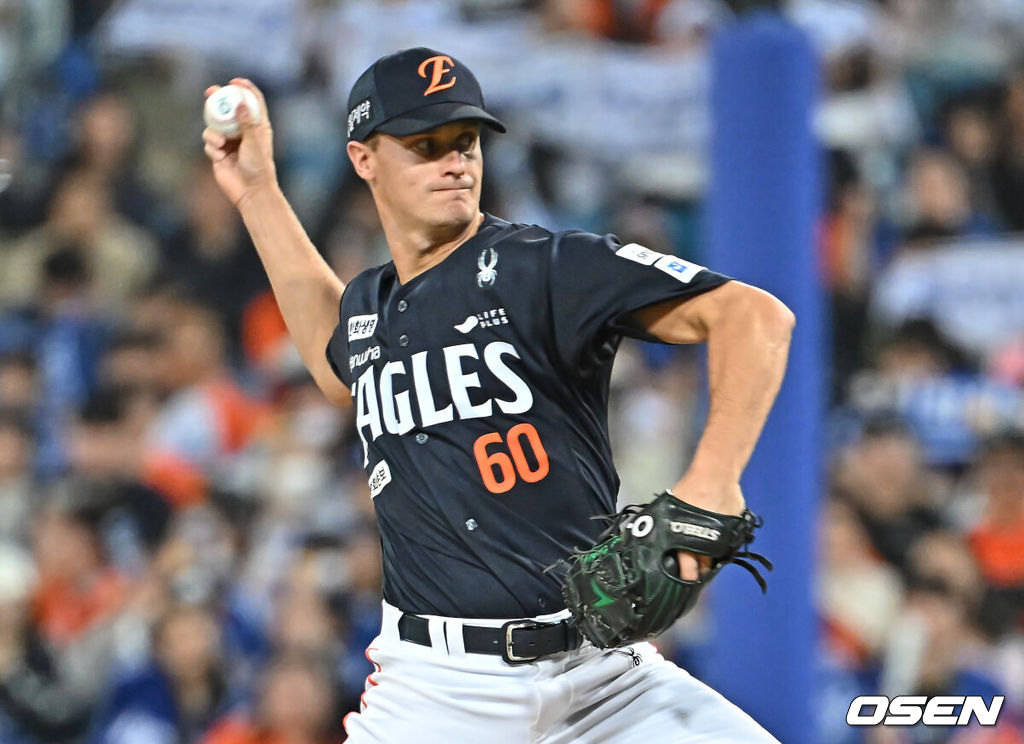 1일 대구삼성라이온즈파크에서 2026 신한 SOL KBO 리그 삼성 라이온즈와 한화 이글스의 경기가 열렸다. 한화 이글스 쿠싱이 역투하고 있다. 2026.05.01 / foto0307@osen.co.kr