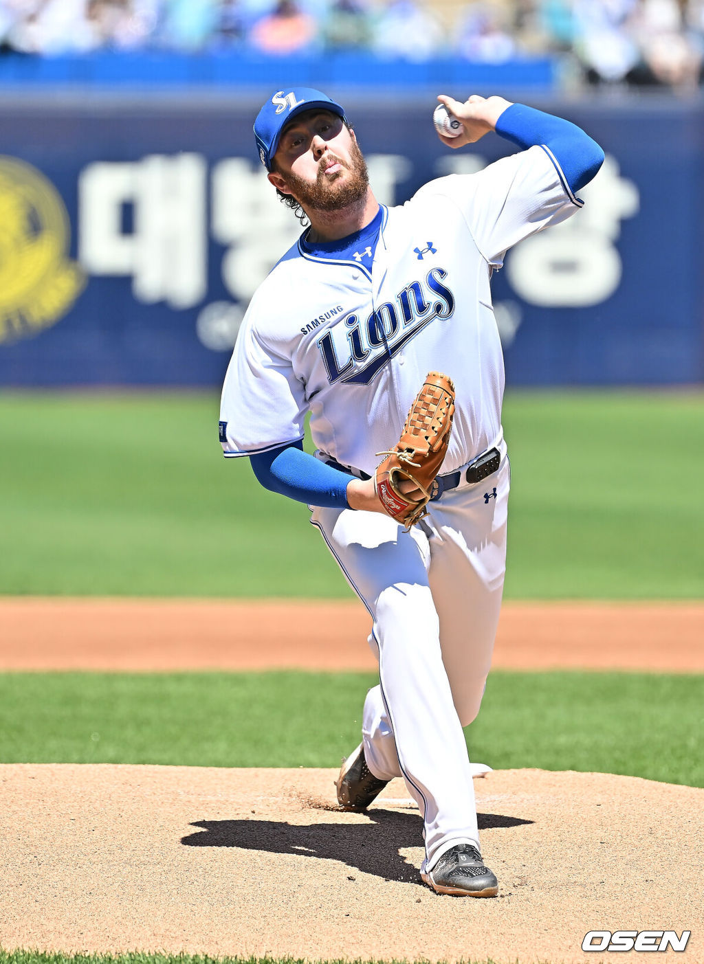 5일 대구삼성라이온즈파크에서 2026 신한 SOL KBO 리그 삼성 라이온즈와 키움 히어로즈의 경기가 열렸다. 홈팀 삼성은 오러클린이, 방문팀 키움은 오석주가 선발 출전했다. 삼성 라이온즈 선발 투수 오러클린이 역투하고 있다. 2026.05.05 / foto0307@osen.co.kr
