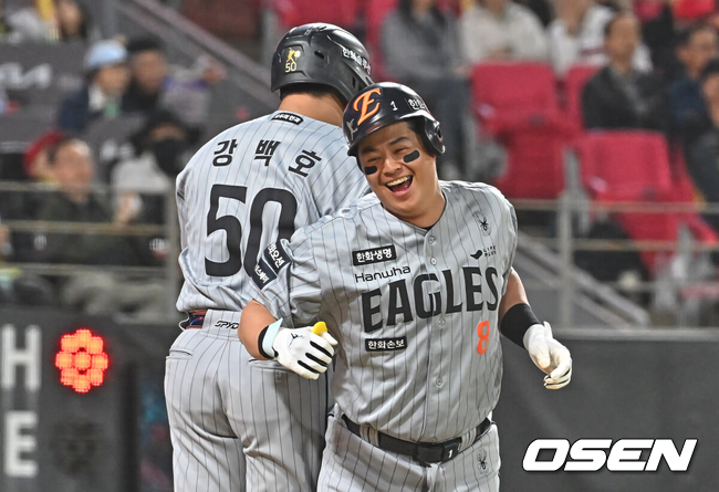 [OSEN=광주, 이석우 기자] 한화 이글스 노시환과 강백호2026.05.07 / foto0307@osen.co.kr