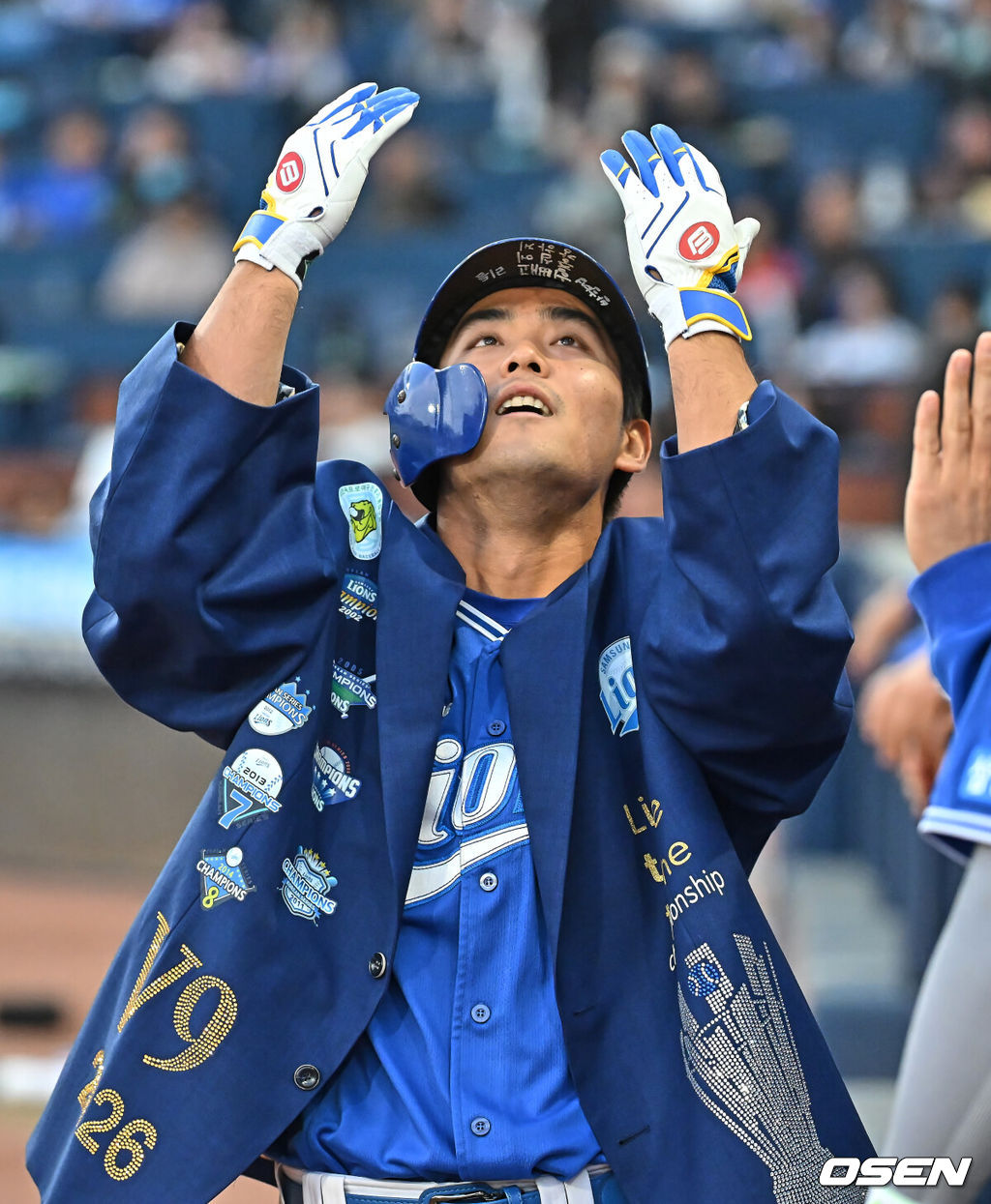 8일 창원NC파크에서 2026 신한 SOL KBO 리그 NC 다이노스와 삼성 라이온즈의 경기가 열렸다. 홈팀 NC는 목지훈이, 방문팀 삼성은 장찬희가 선발 출전했다. 삼성 라이온즈 양우현이 2회초 무사 우월 솔로 홈런을 치고 세리머니를 하고 있다. 2026.05.08 / foto0307@osen.co.kr