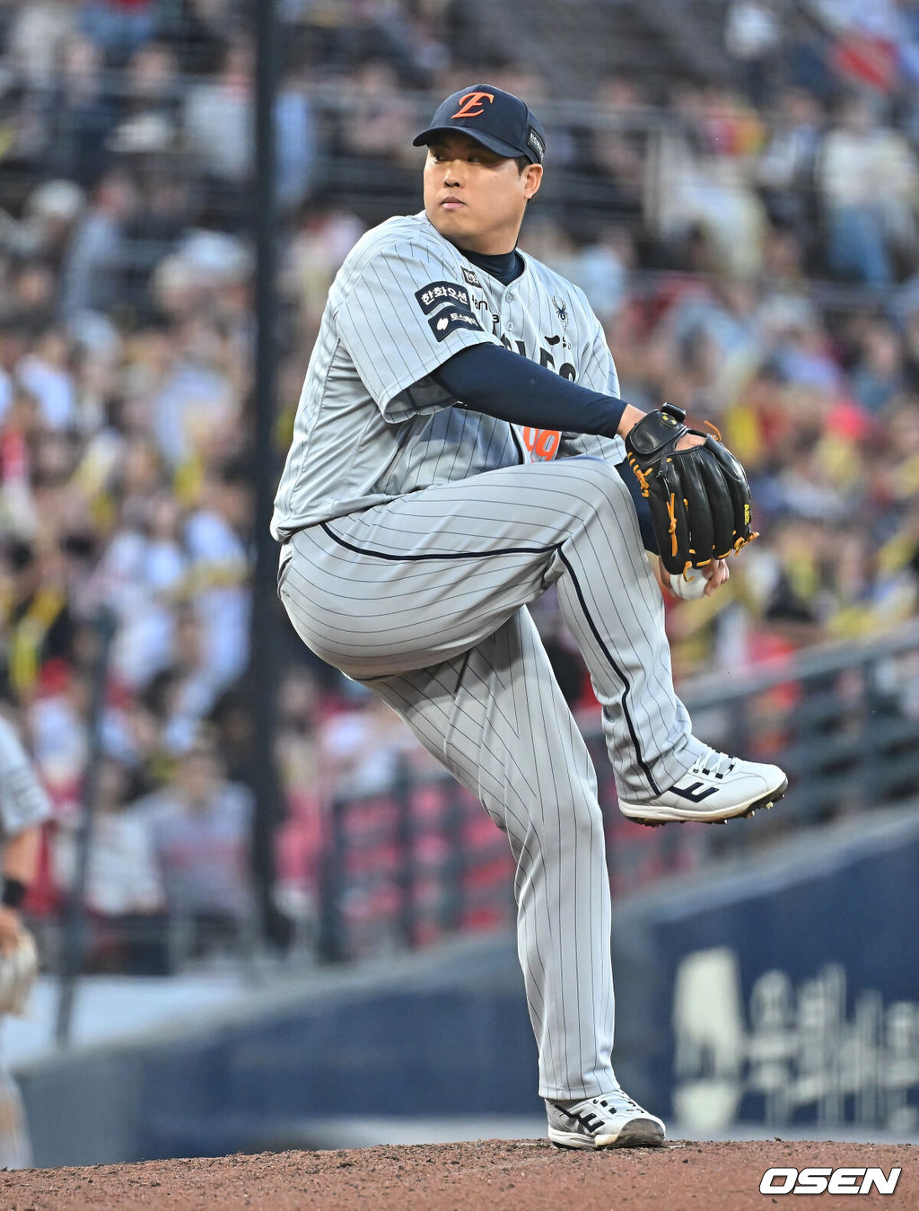 6일 광주-기아 챔피언스필드에서 2026 신한 SOL KBO 리그 KIA 타이거즈와 한화 이글스의 경기가 열렸다. 홈팀 KIA는 올러가, 방문팀 한화는 류현진이 선발 출전했다.한화 이글스 선발투수 류현진이 역투하고 있다. 2026.05.06 / foto0307@osen.co.kr