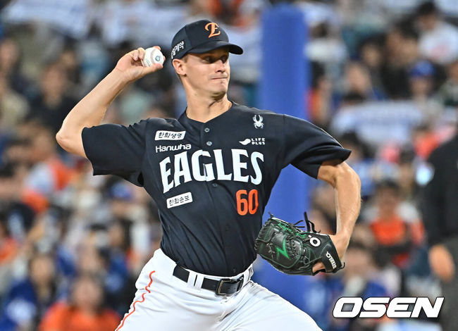 [OSEN=대구, 이석우 기자] 1일 대구삼성라이온즈파크에서 2026 신한 SOL KBO 리그 삼성 라이온즈와 한화 이글스의 경기가 열렸다. 홈팀 삼성은 원태인이, 방문팀 한화는 에르난데스가 선발 출전했다. 한화 이글스 쿠싱이 역투하고 있다. 2026.05.01 / foto0307@osen.co.kr