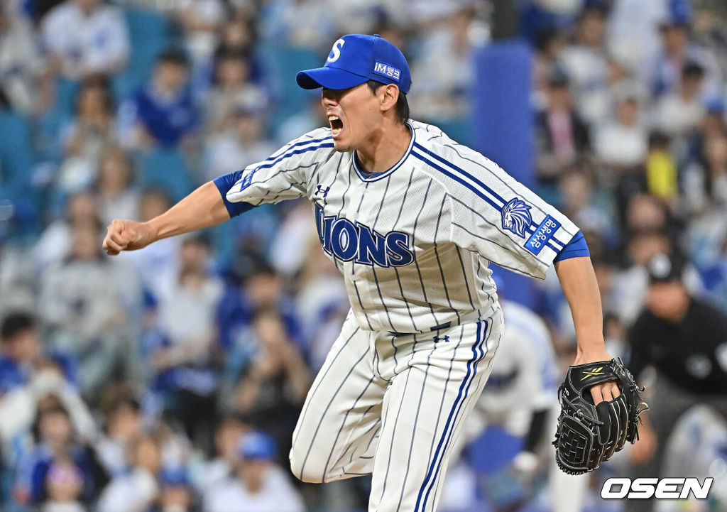 15일 대구삼성라이온즈파크에서 2026 신한 SOL KBO 리그 삼성 라이온즈와 KIA 타이거즈의 경기가 열렸다. 홈팀 삼성은 후라도가, 방문팀 KIA는 네일이 선발 출전했다. 삼성 라이온즈 김재윤이 역투하고 있다. 2026.05.15 / foto0307@osen.co.kr
