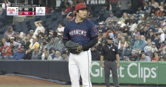 MiLB 중계방송 화면 캡처