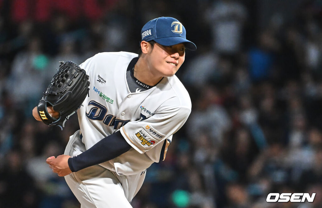 8일 창원NC파크에서 2026 신한 SOL KBO 리그 NC 다이노스와 삼성 라이온즈의 경기가 열렸다. 홈팀 NC는 목지훈이, 방문팀 삼성은 장찬희가 선발 출전했다. NC 다이노스 김영규가 역투하고 있다. 2026.05.08 / foto0307@osen.co.kr
